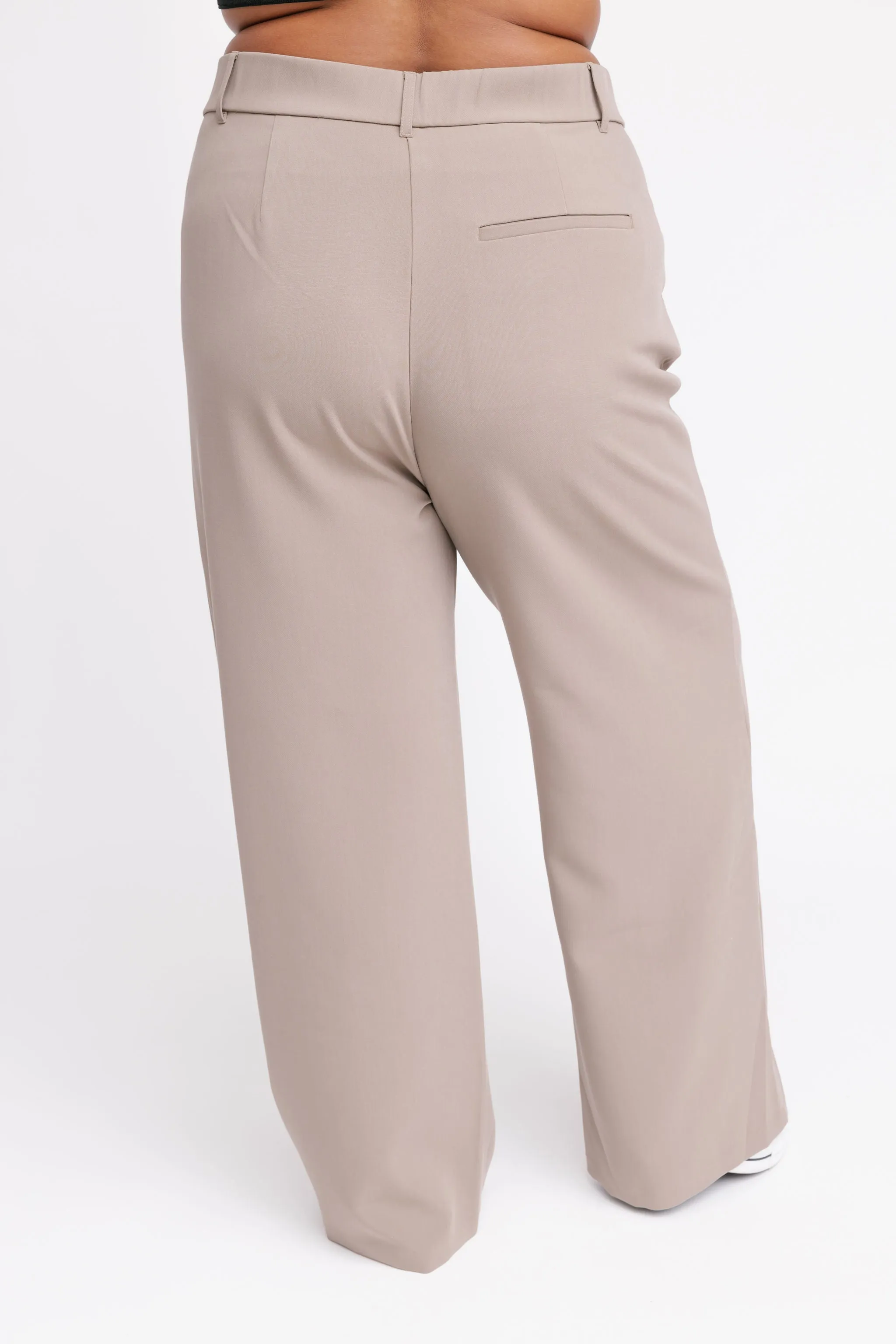 Harper Wide Leg Pant II in Deep Taupe