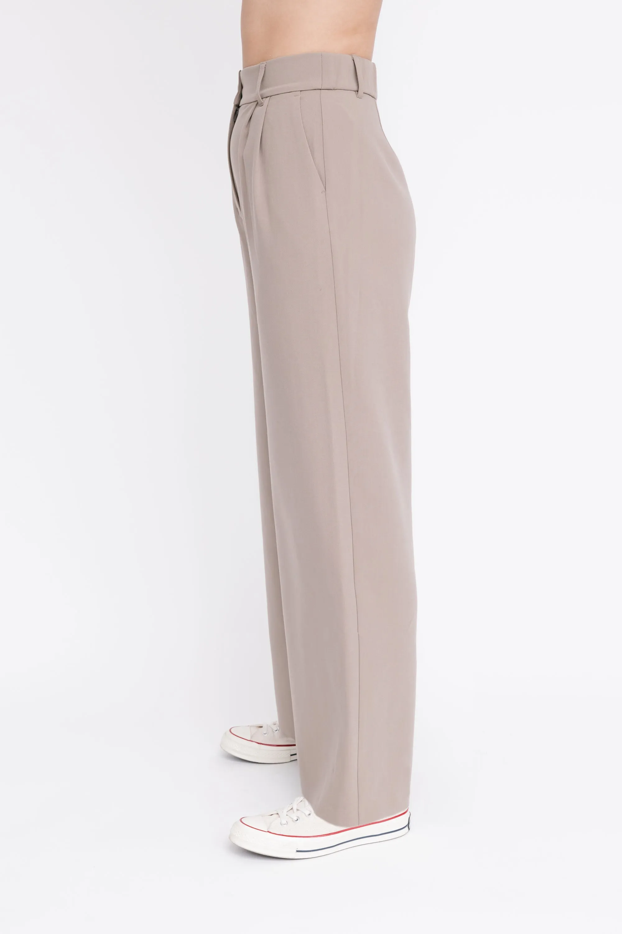 Harper Wide Leg Pant II in Deep Taupe