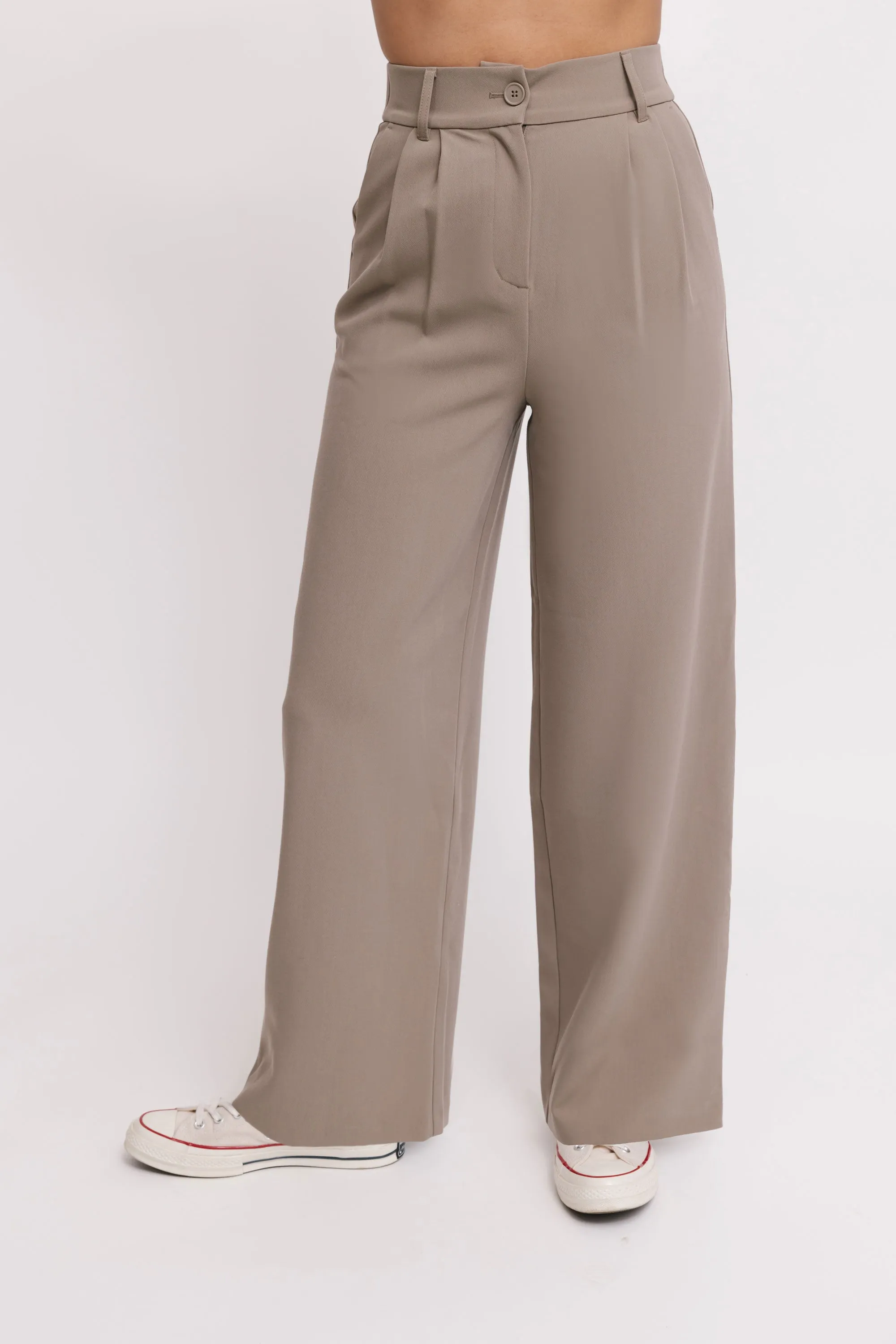 Harper Wide Leg Pant II in Deep Taupe