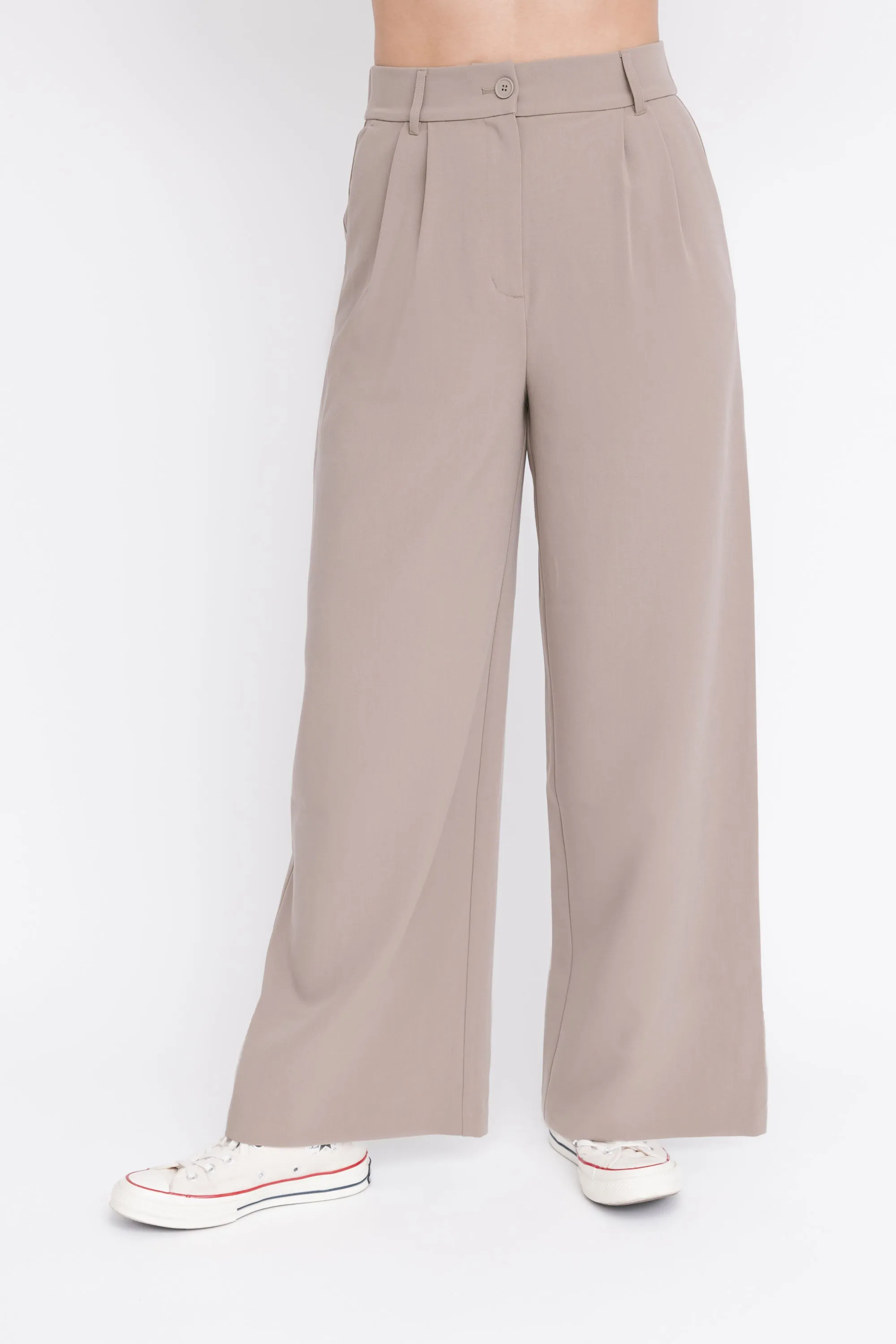 Harper Wide Leg Pant II in Deep Taupe