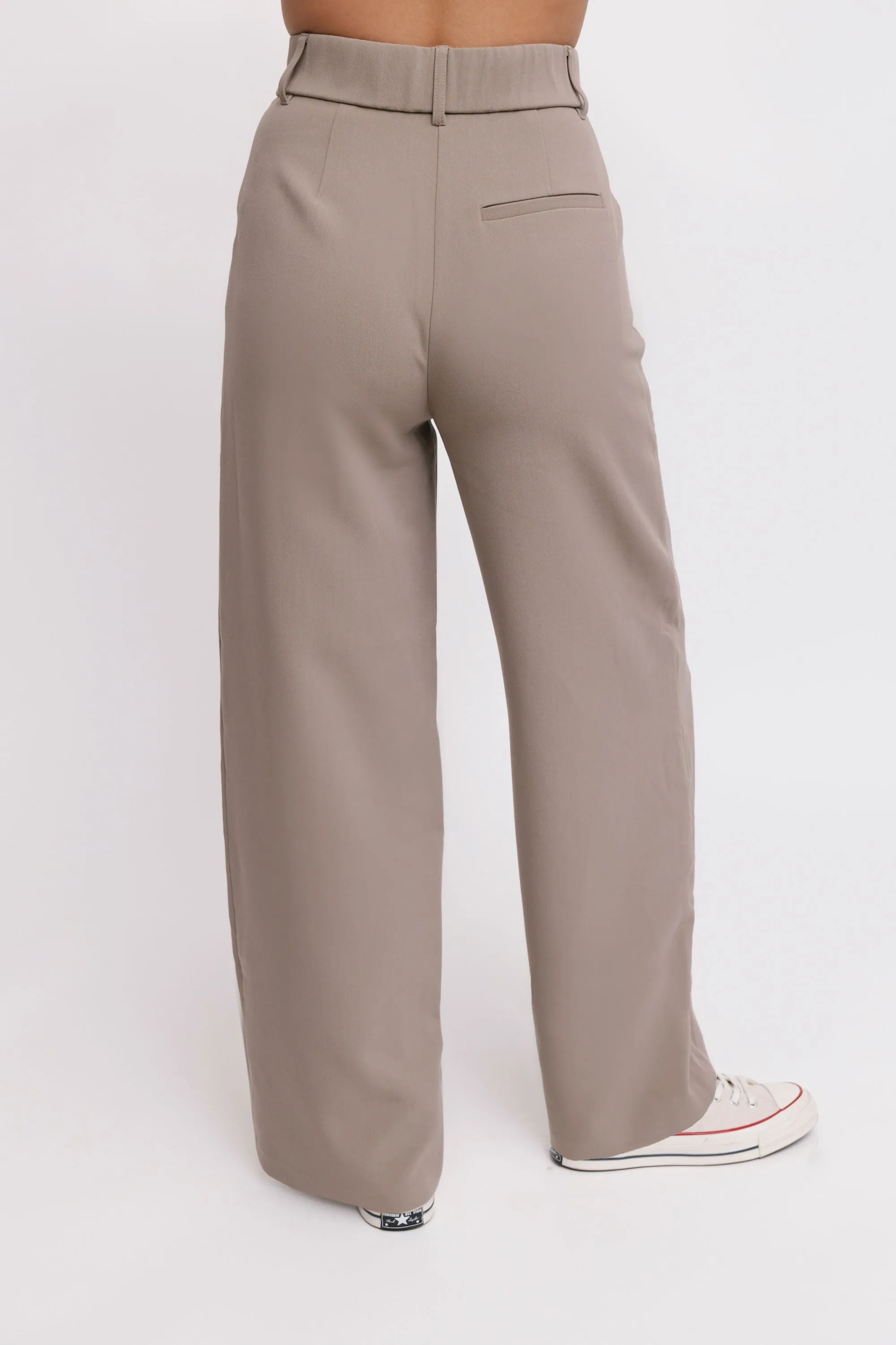 Harper Wide Leg Pant II in Deep Taupe