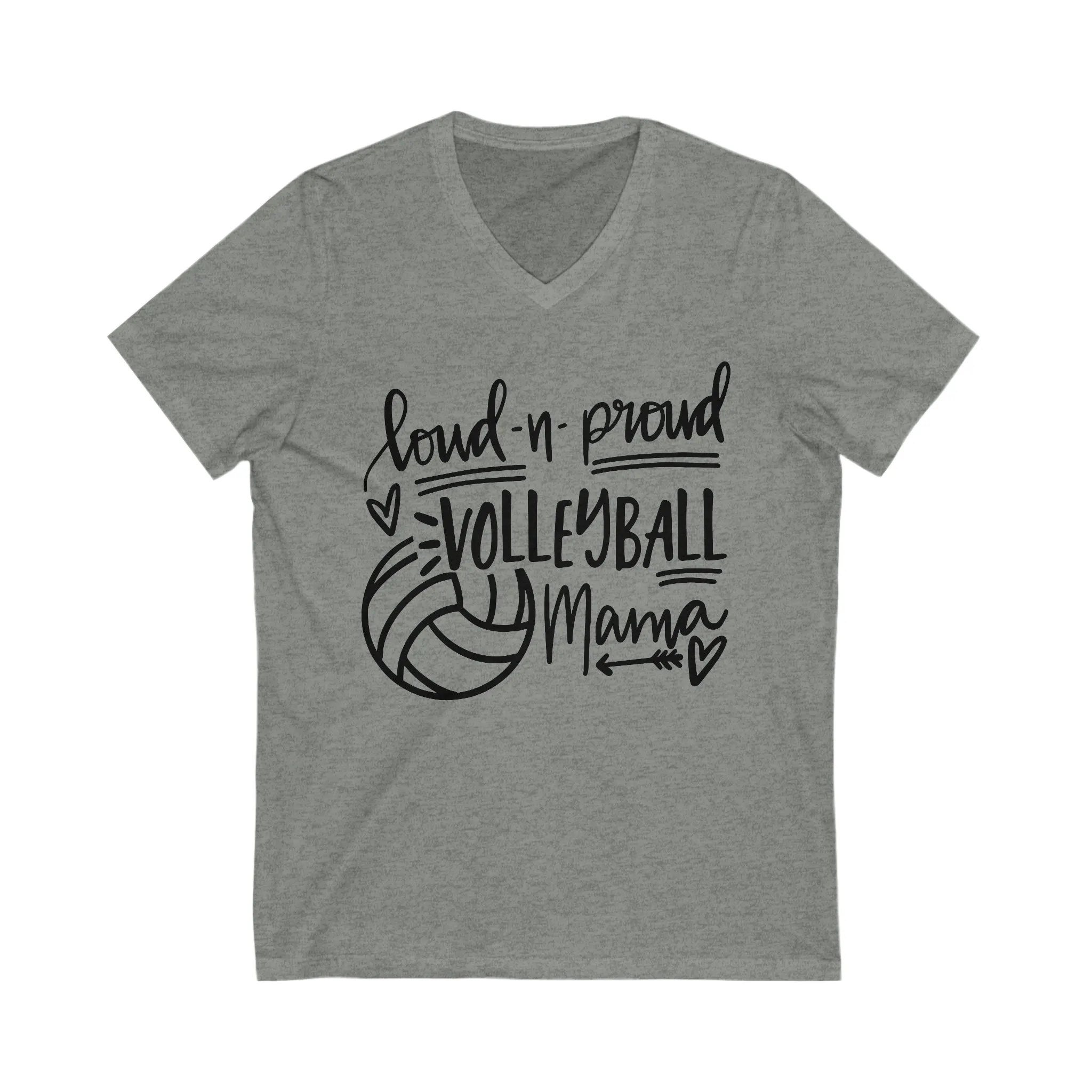 Hazel Blues® |  Loud & Proud Volleyball Graphic V-Neck Tee