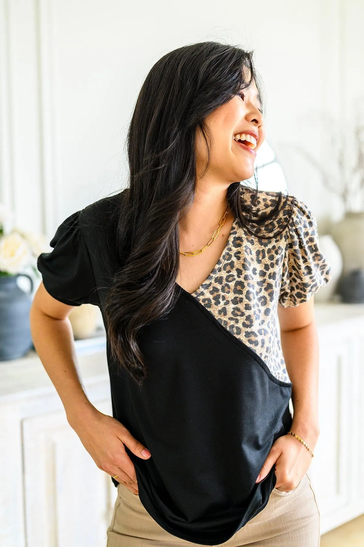 Hazel Blues® |  Wild Surprise V-Neck Top