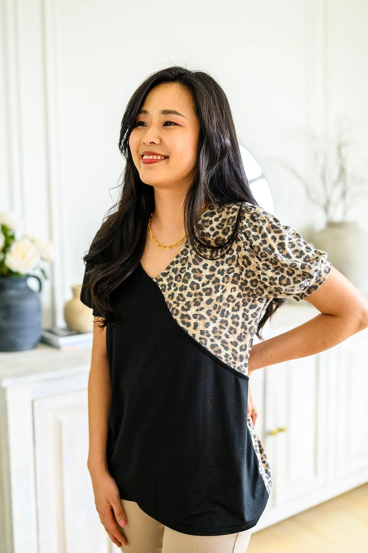 Hazel Blues® |  Wild Surprise V-Neck Top