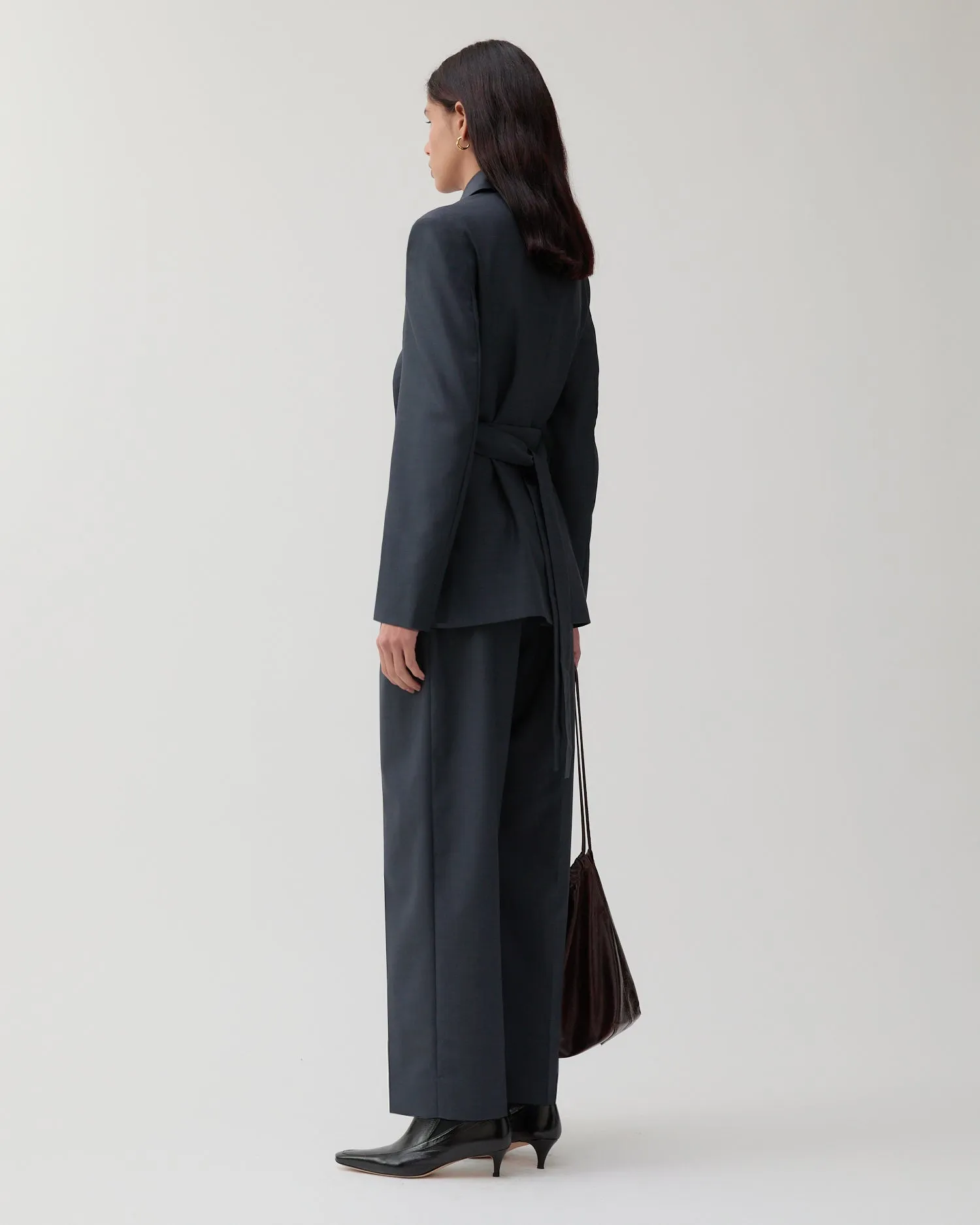 Johanna Blazer Wool Blend Suiting Slate