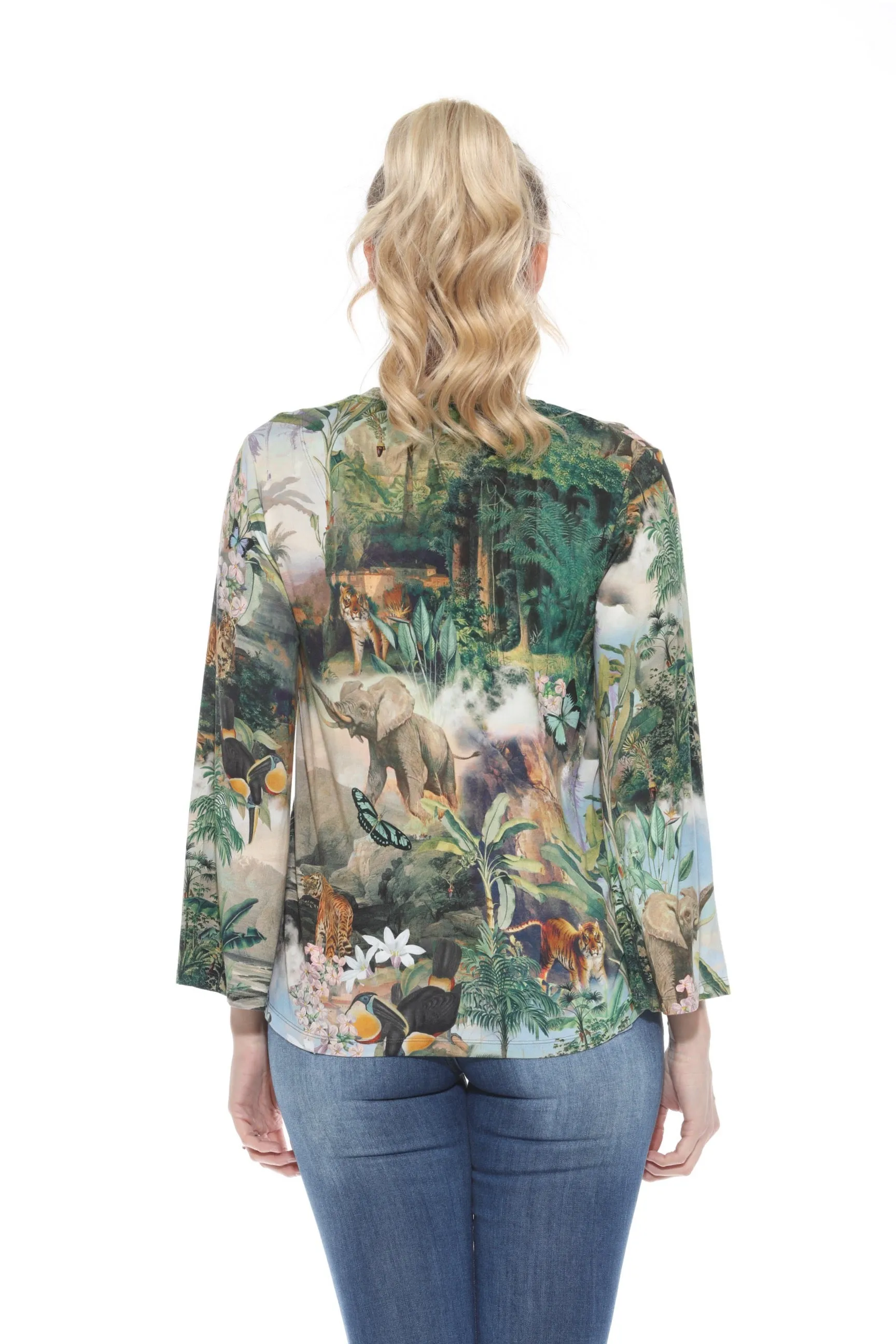 Johnny Was The Janie Favorite Rawi Long Sleeve V-Neck Tee T10124