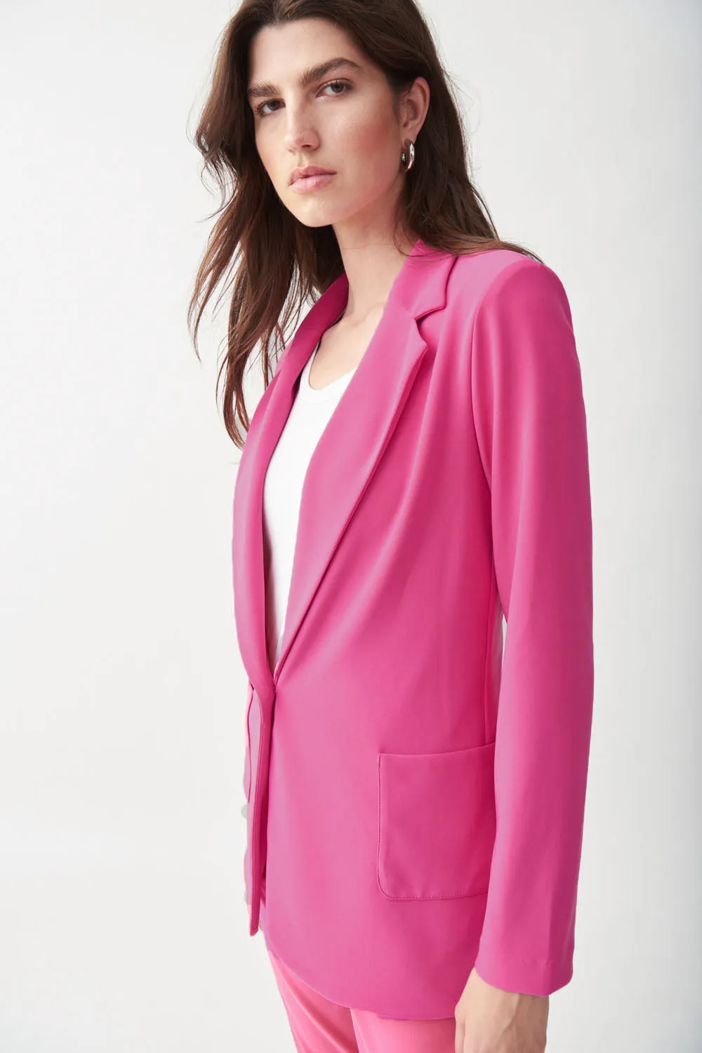 Joseph Ribkoff Dazzle Pink Single Button Blazer Style 221317