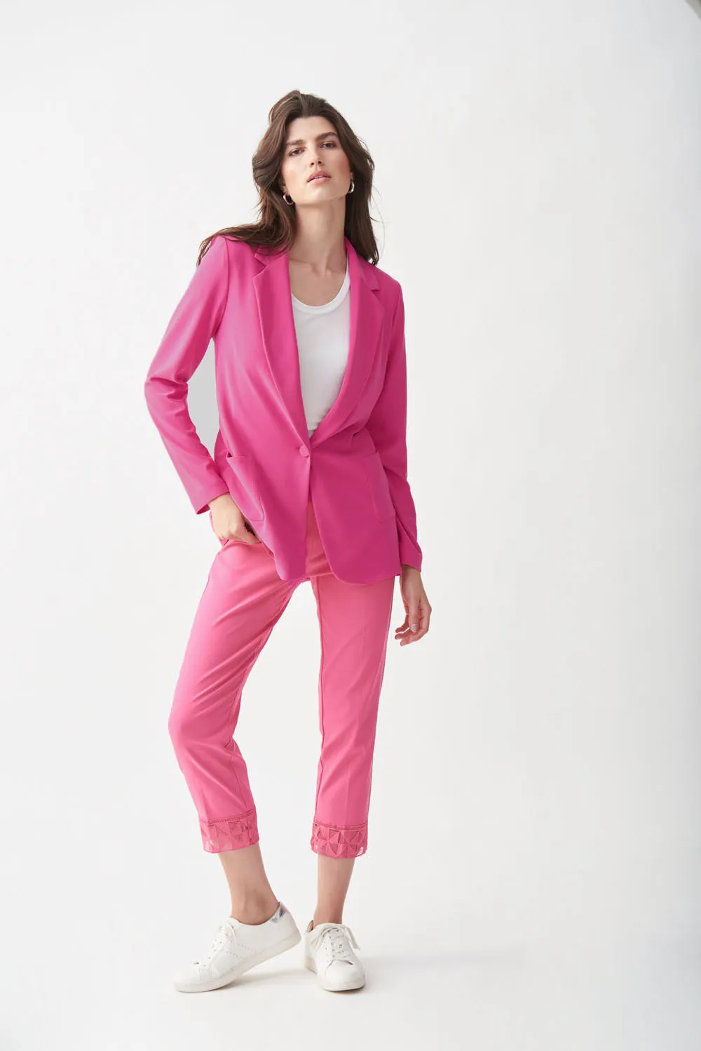 Joseph Ribkoff Dazzle Pink Single Button Blazer Style 221317