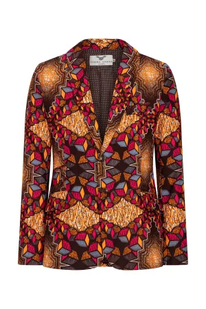 Joshua fitted African Print Blazer-Cubic