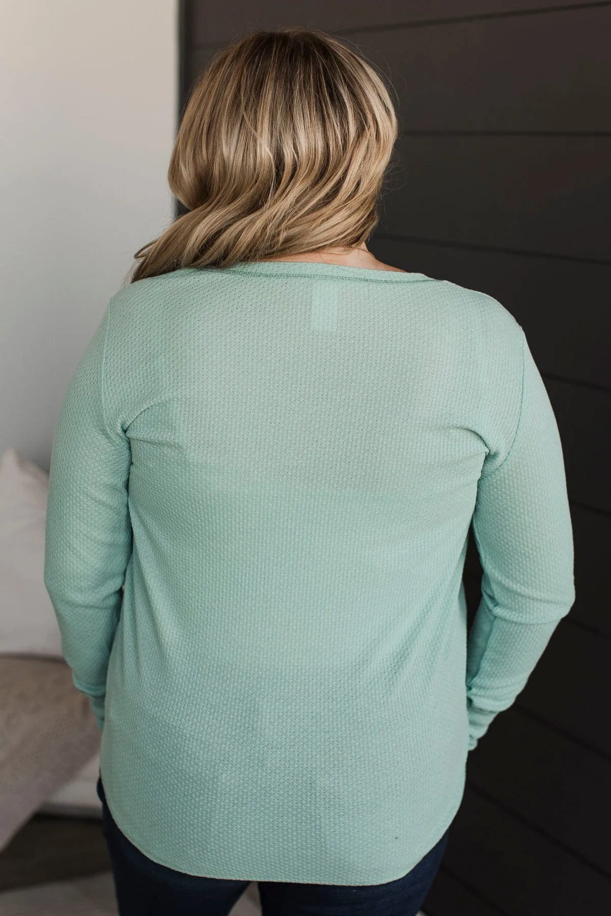 Know The Ropes V-Neck Top- Mint