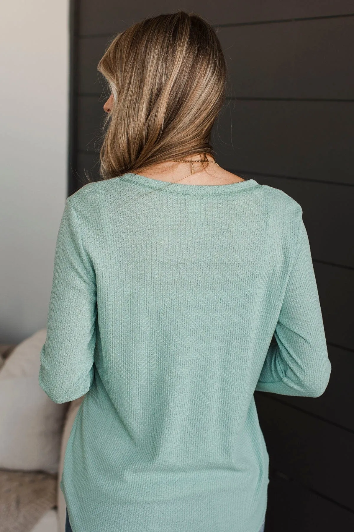 Know The Ropes V-Neck Top- Mint