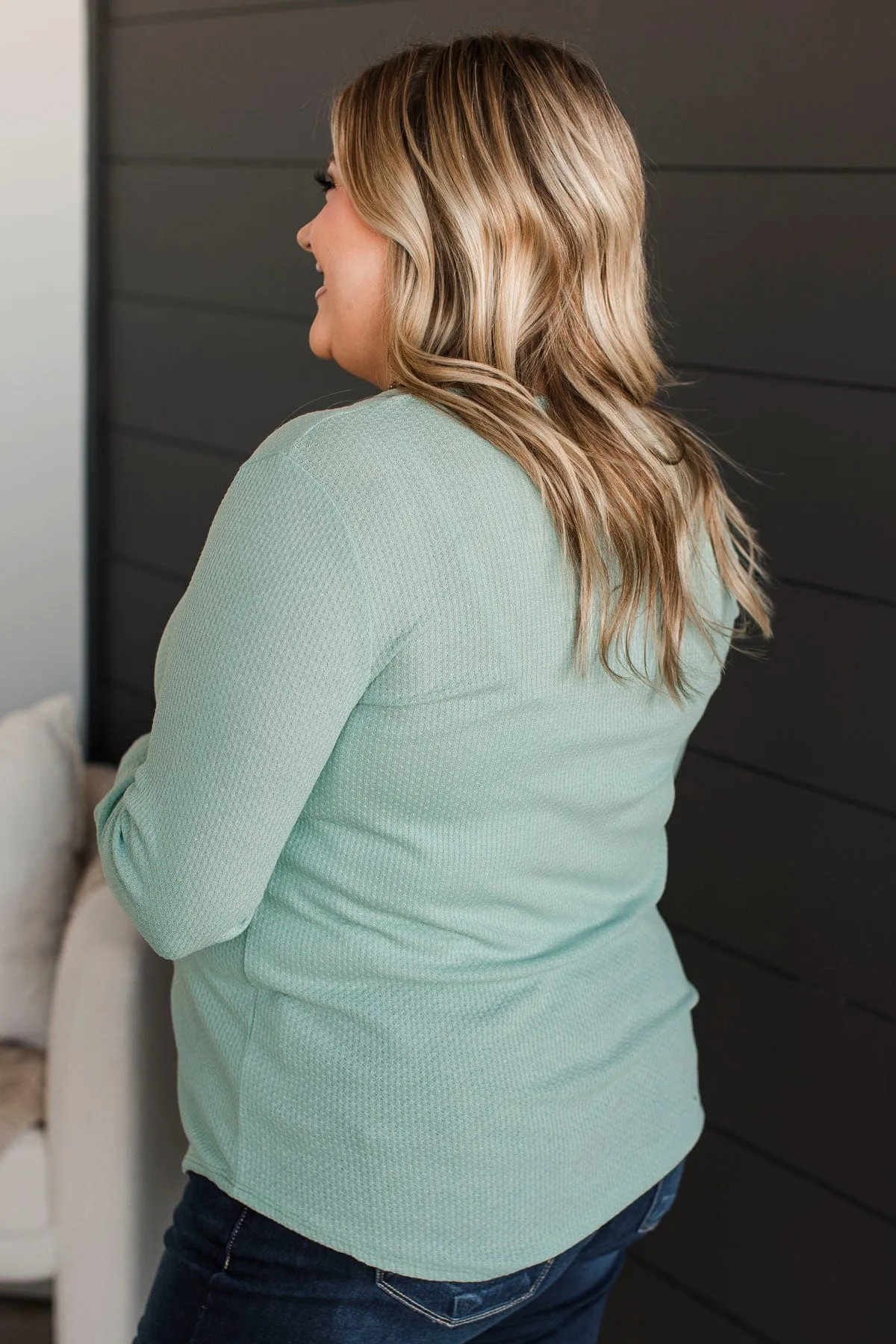 Know The Ropes V-Neck Top- Mint