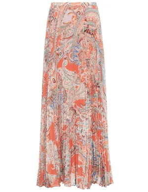 L'Agence Torin Pleated Maxi Skirt