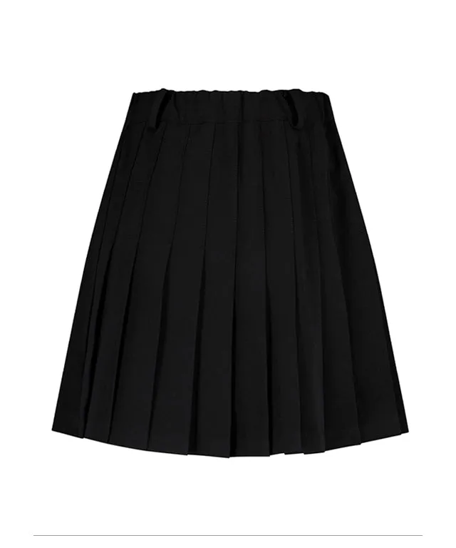 LE SONNET Banding Pleats Skirt - Black