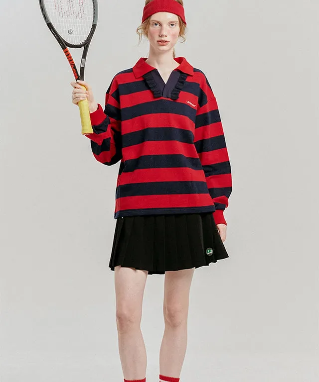 LE SONNET Banding Pleats Skirt - Black