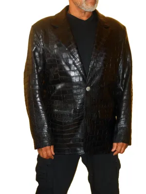 Leather Alligator Blazer - Genuine Alligator Jacket - On Sale