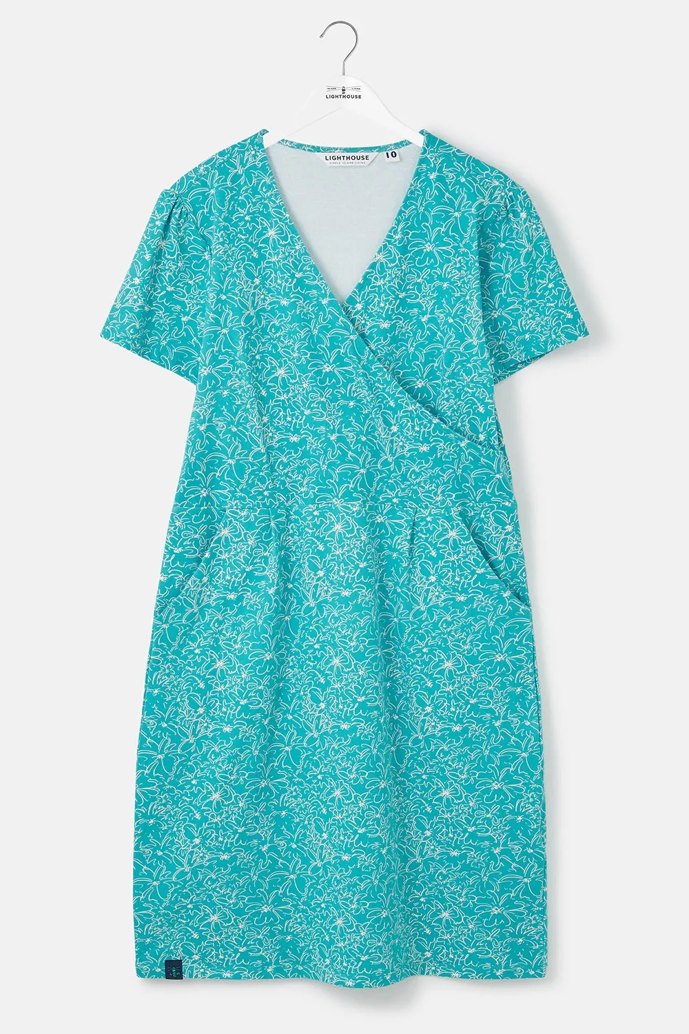 Lena Dress - Soft Teal Floral