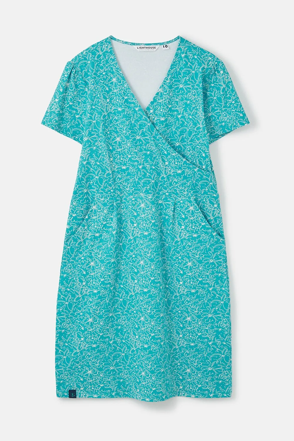 Lena Dress - Soft Teal Floral