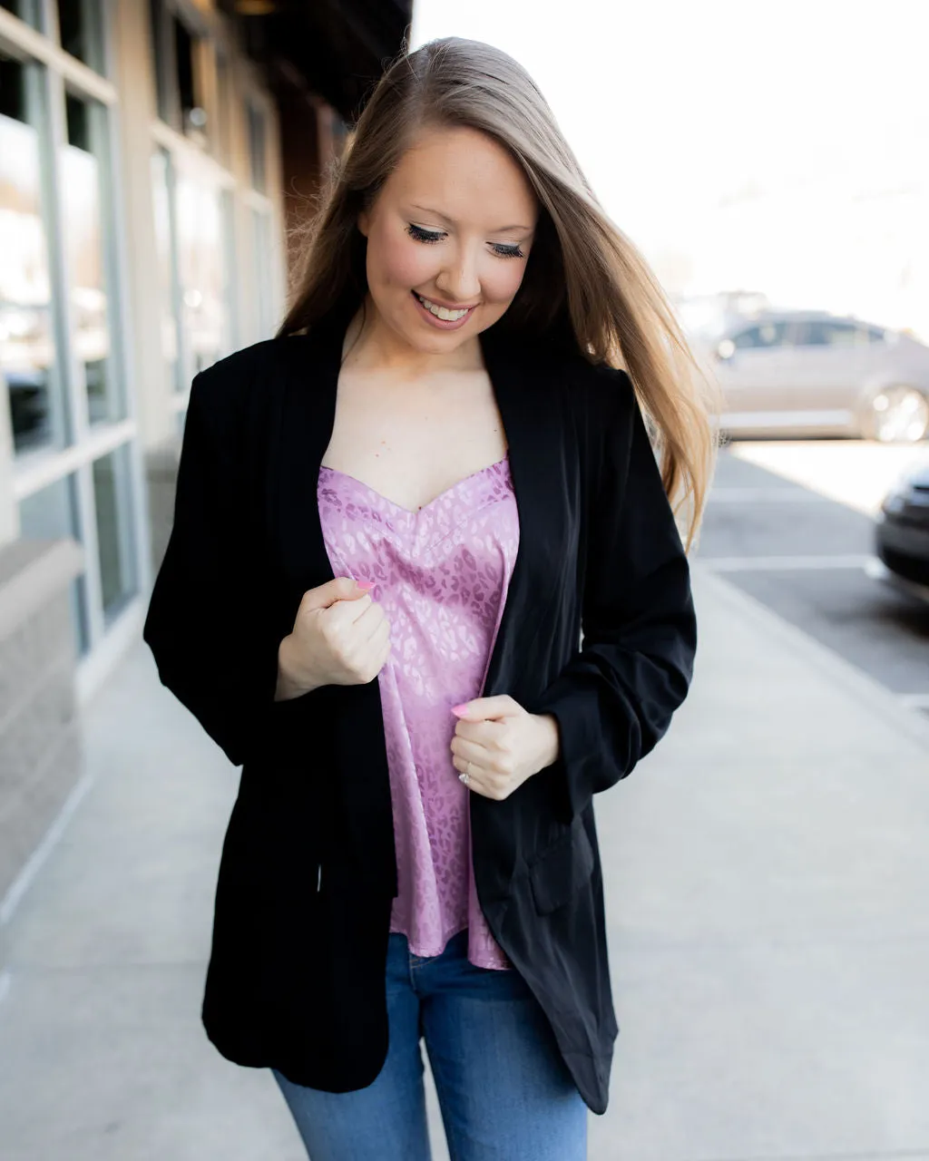 Leopard in Lavender Tank