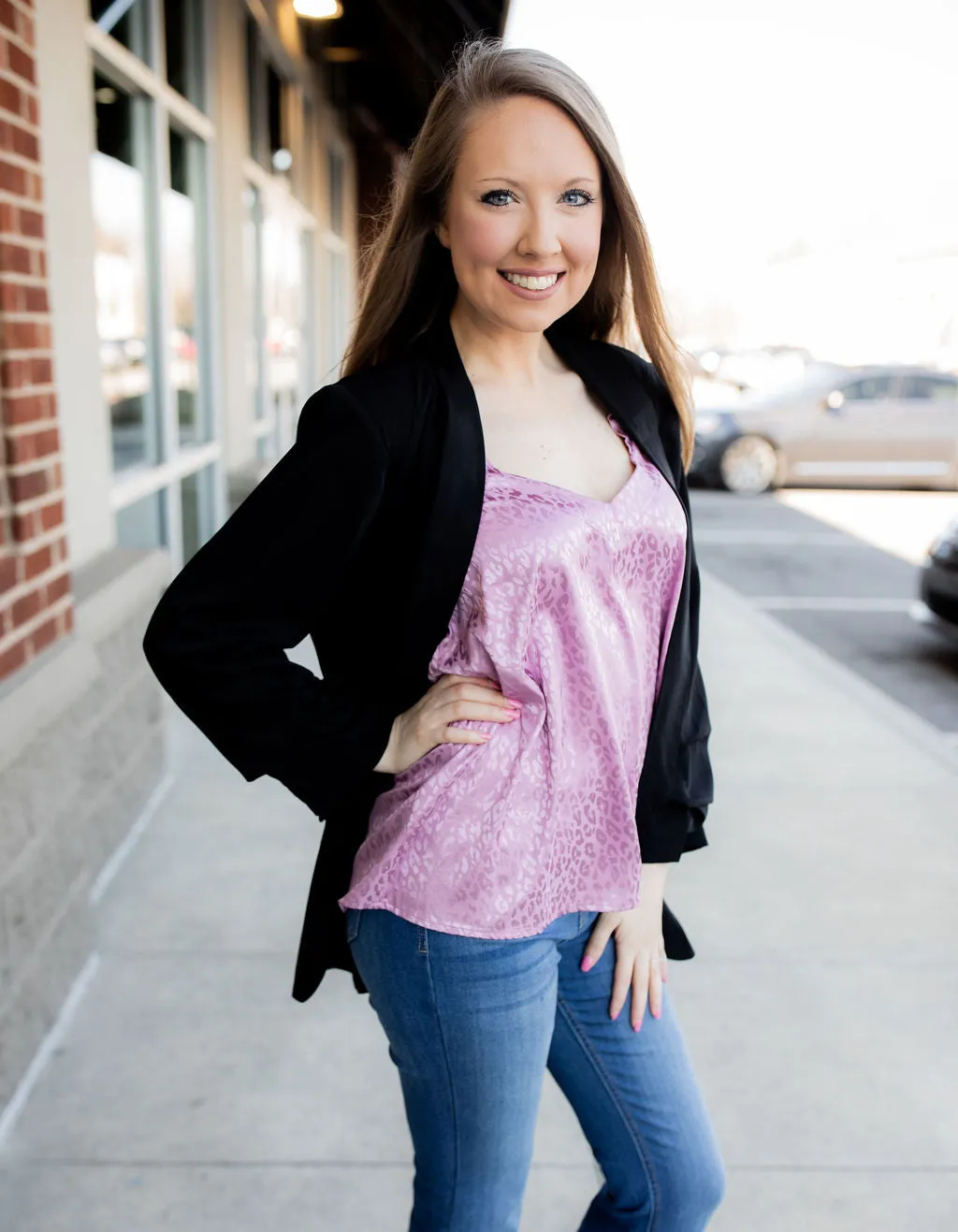 Leopard in Lavender Tank