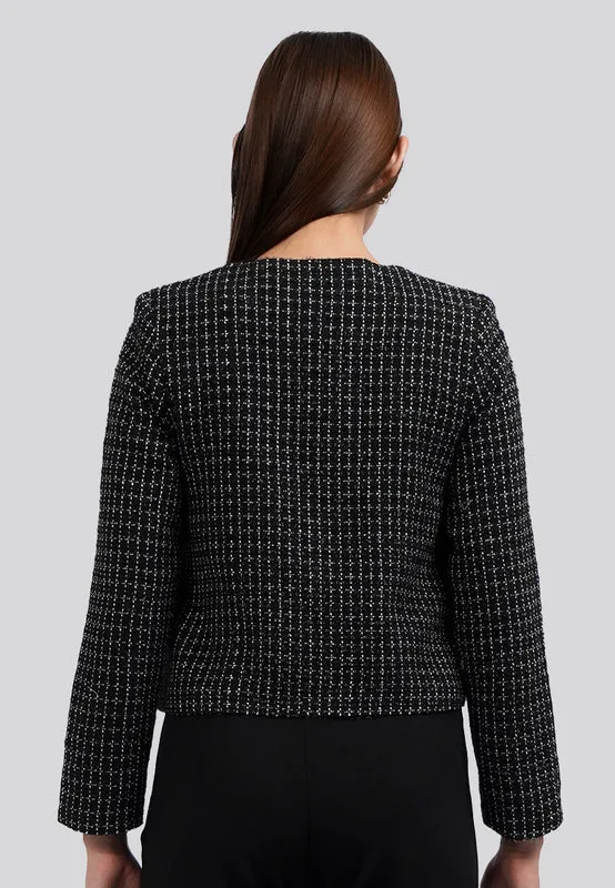 Long Sleeve Tweed Blazer