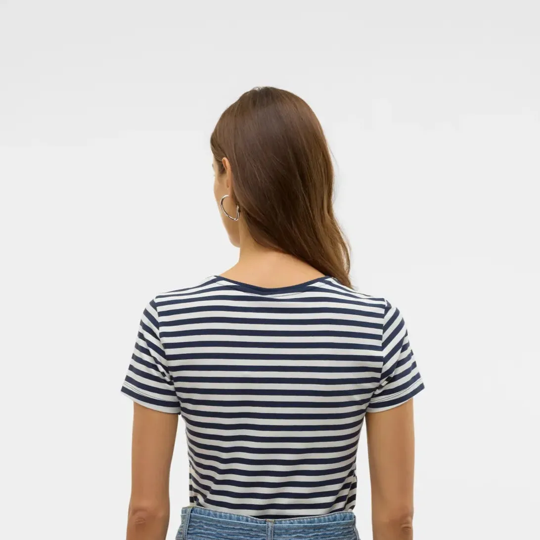 Lotte Striped Short Sleeve Top