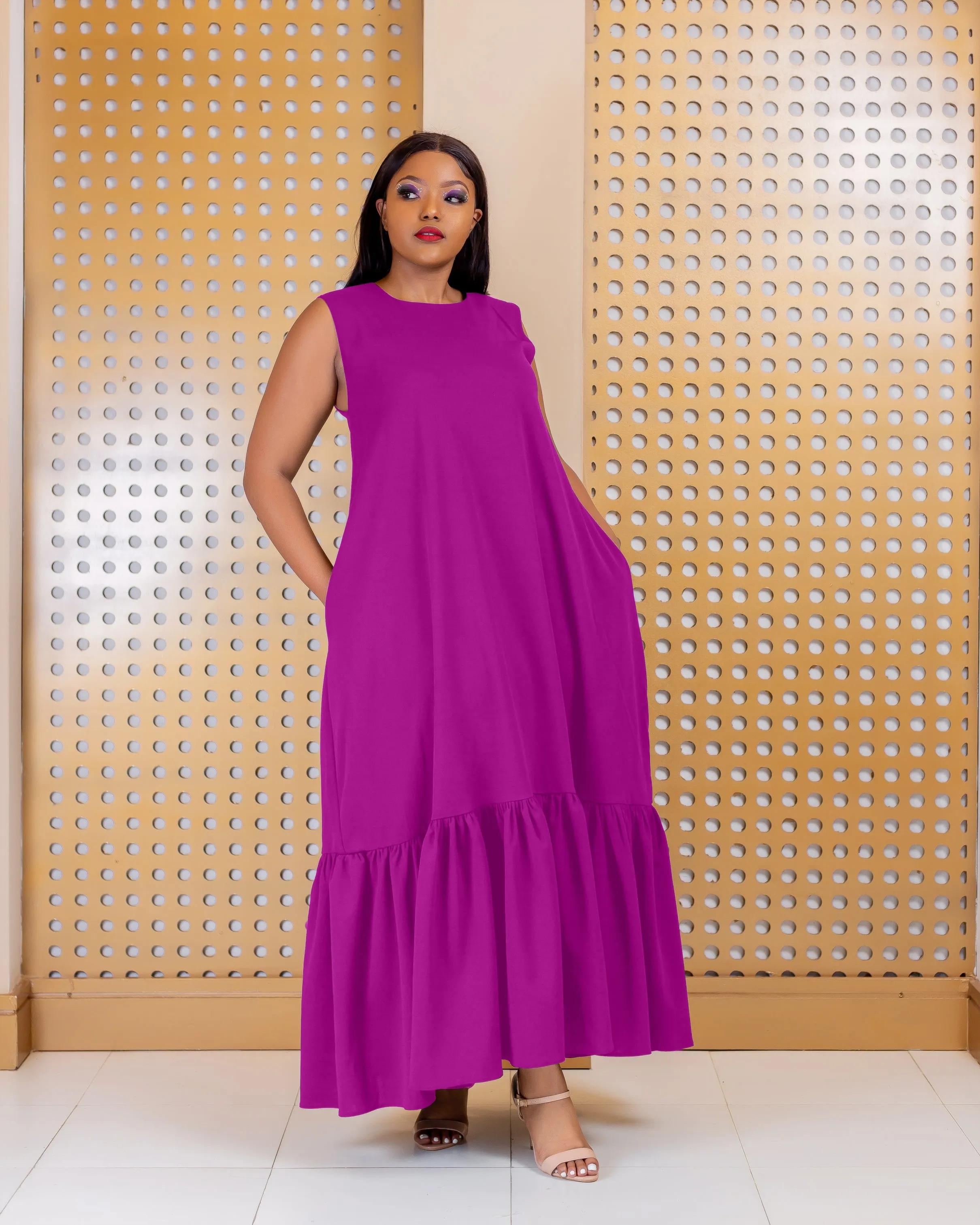 Lugala Dress - Fuchsia