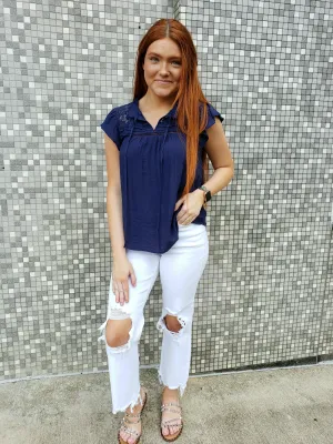Lynda Top: Navy
