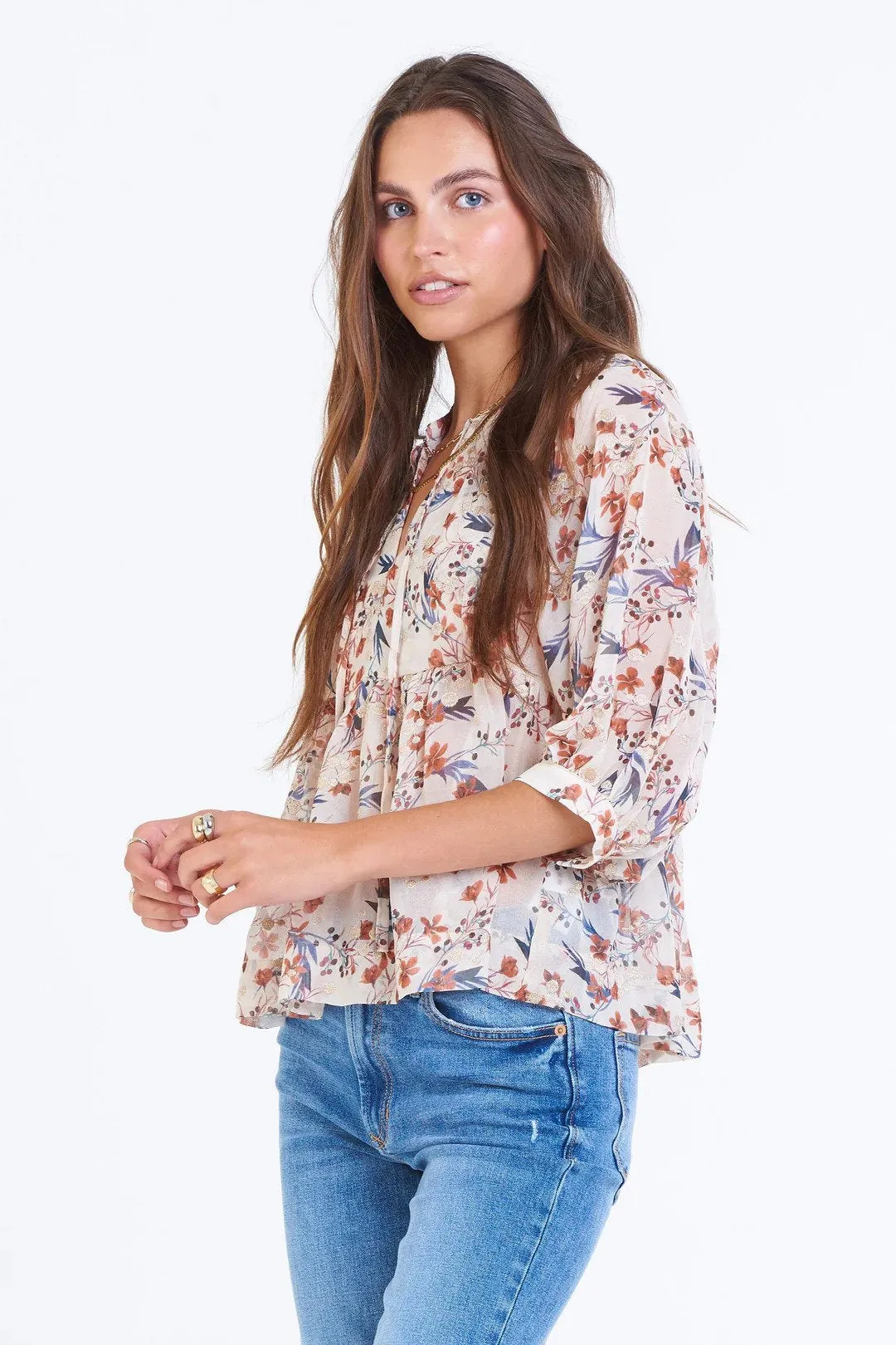 Malia V-Neck Top Spring Romance