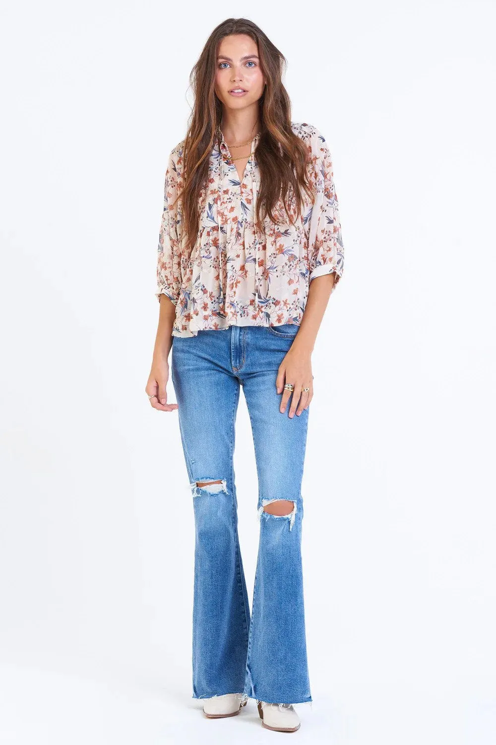 Malia V-Neck Top Spring Romance