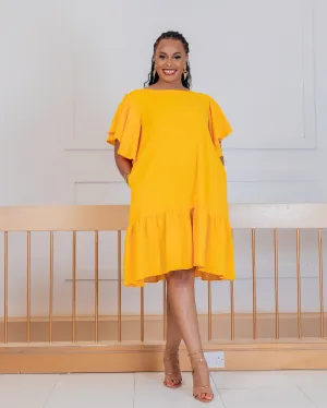 Maliki Shift Dress - Mustard Yellow