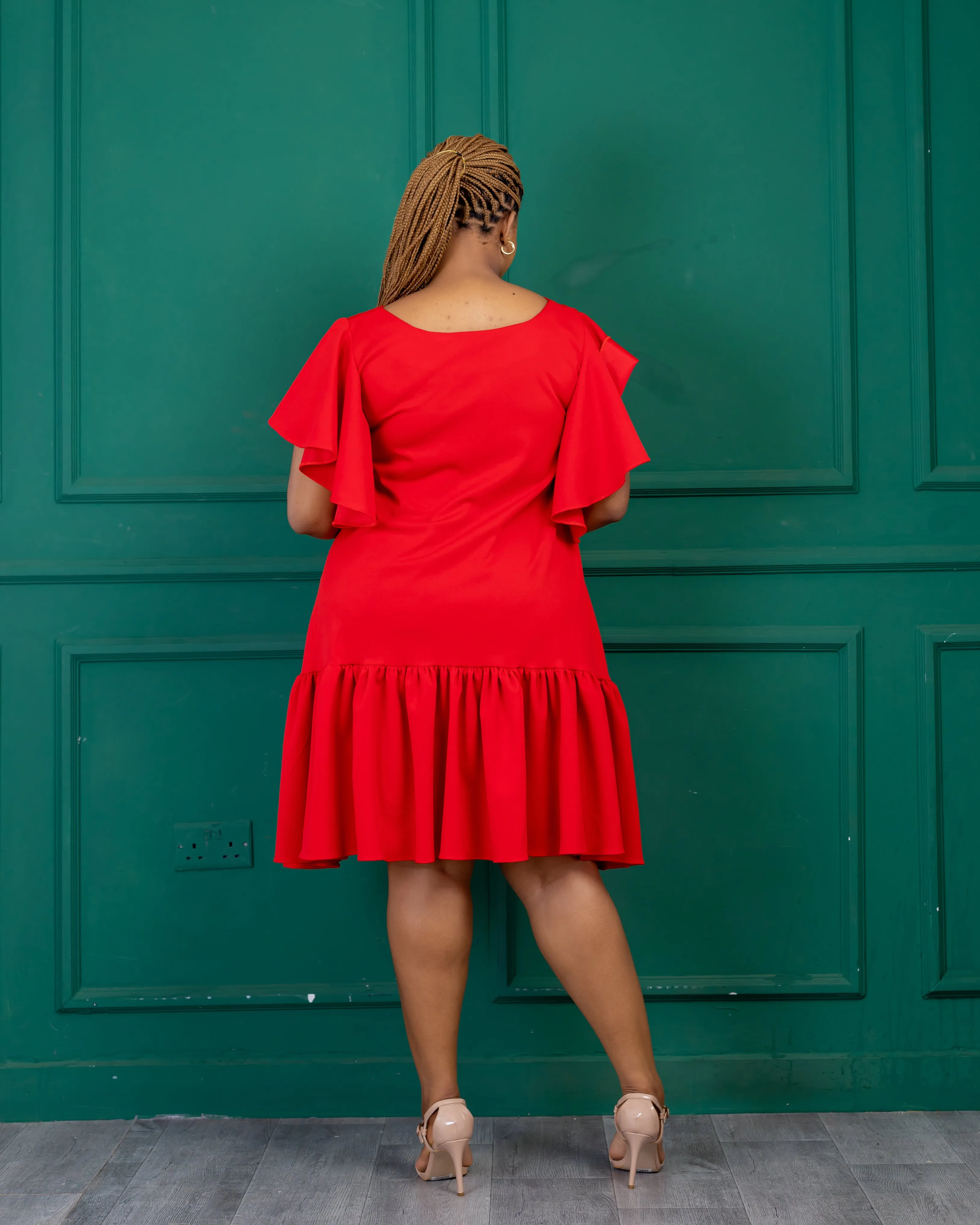 Maliki Shift Dress - Red