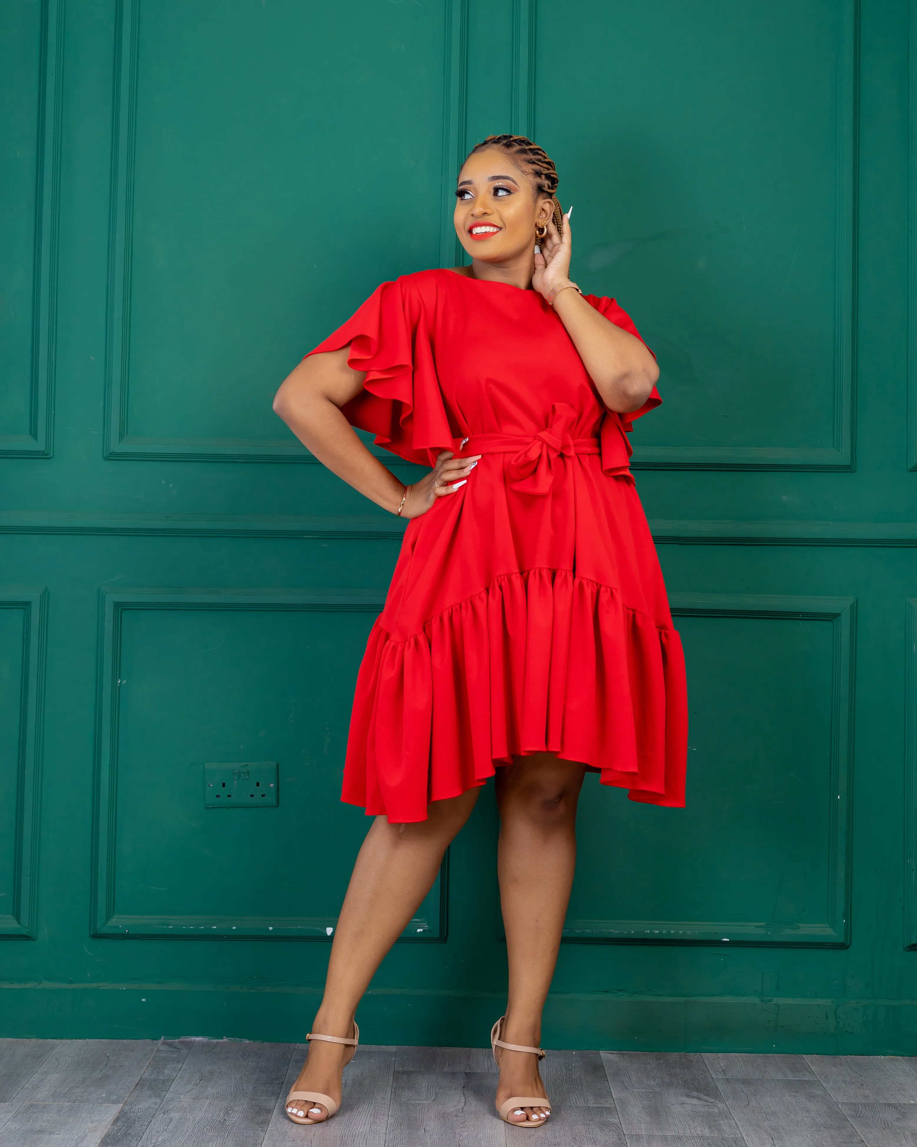 Maliki Shift Dress - Red