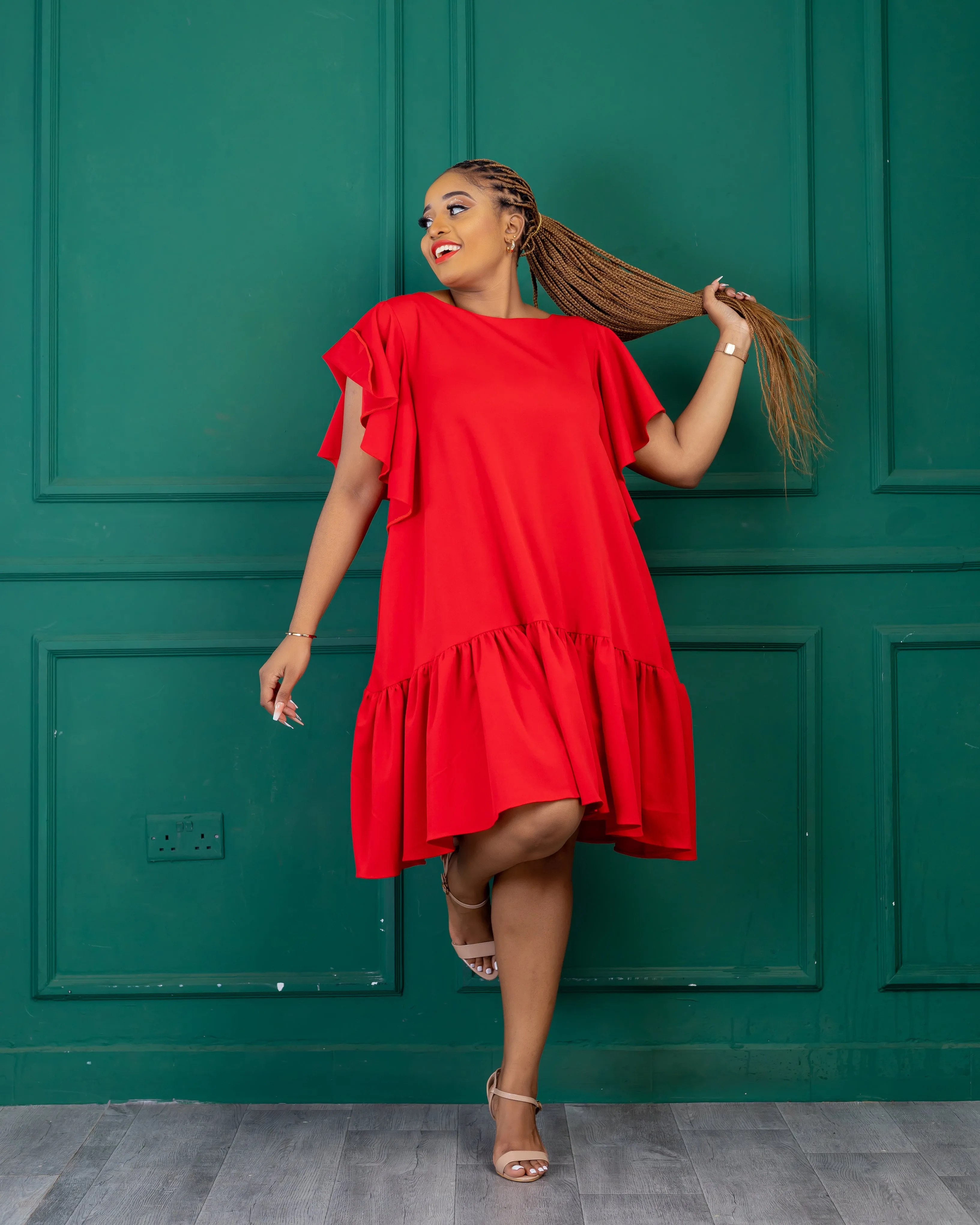 Maliki Shift Dress - Red