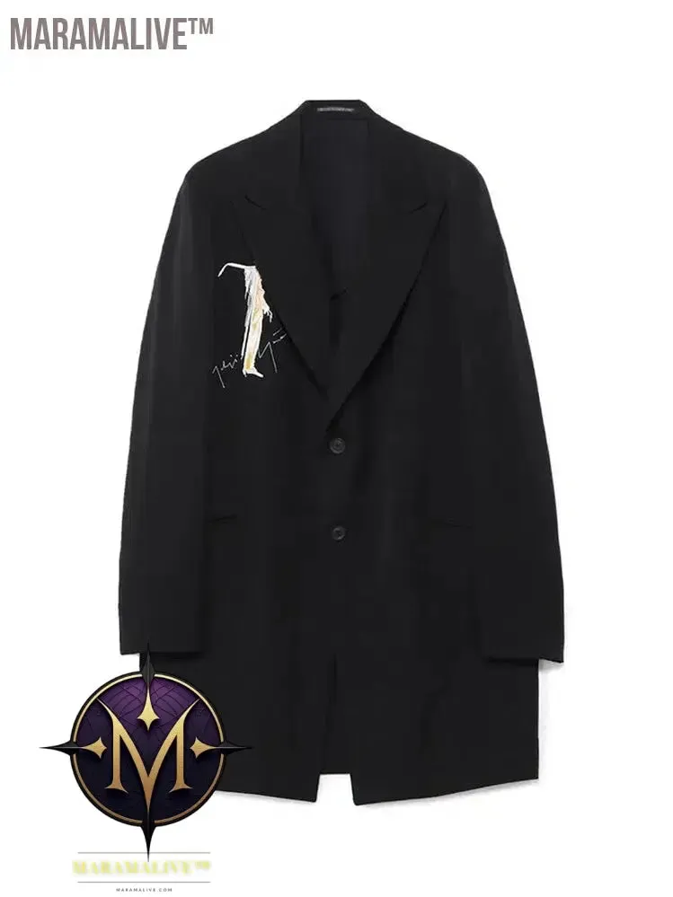 MAMELICCE Girls' side embroidery Jacket blazer oversize costume homme luxury women's blazer suits for men blazer hombre blazers