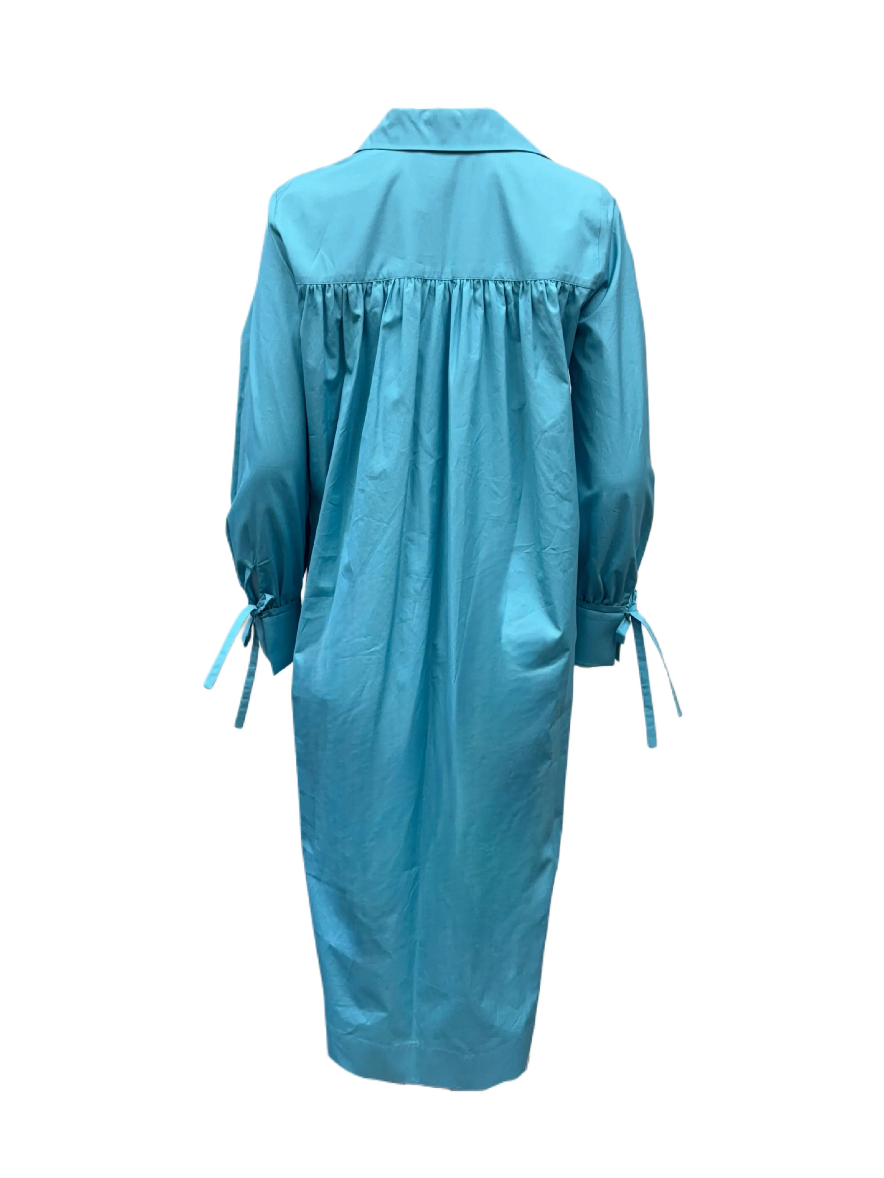 Max Mara Women's Blue Nupar Long Sleeves Shift Dress NWT