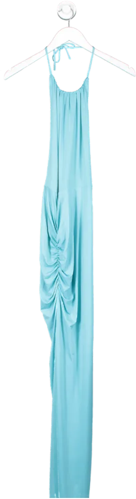 Michael Costello Blue Xmichael Costello Ruched Maxi Dress UK XXS