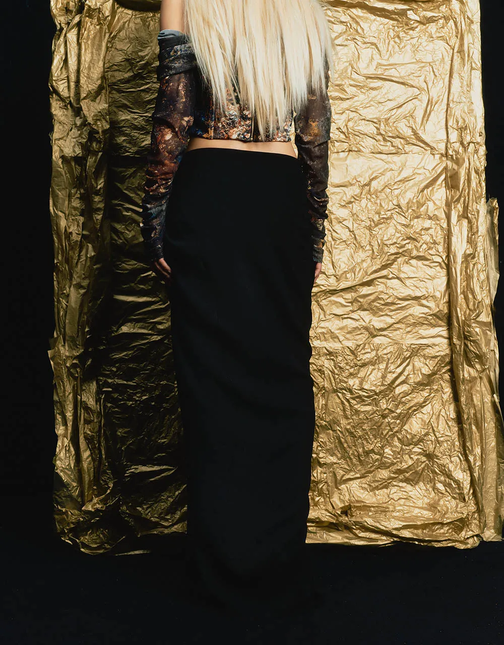 Midi Wrapped Balloon Skirt