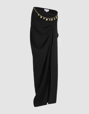 Midi Wrapped Balloon Skirt
