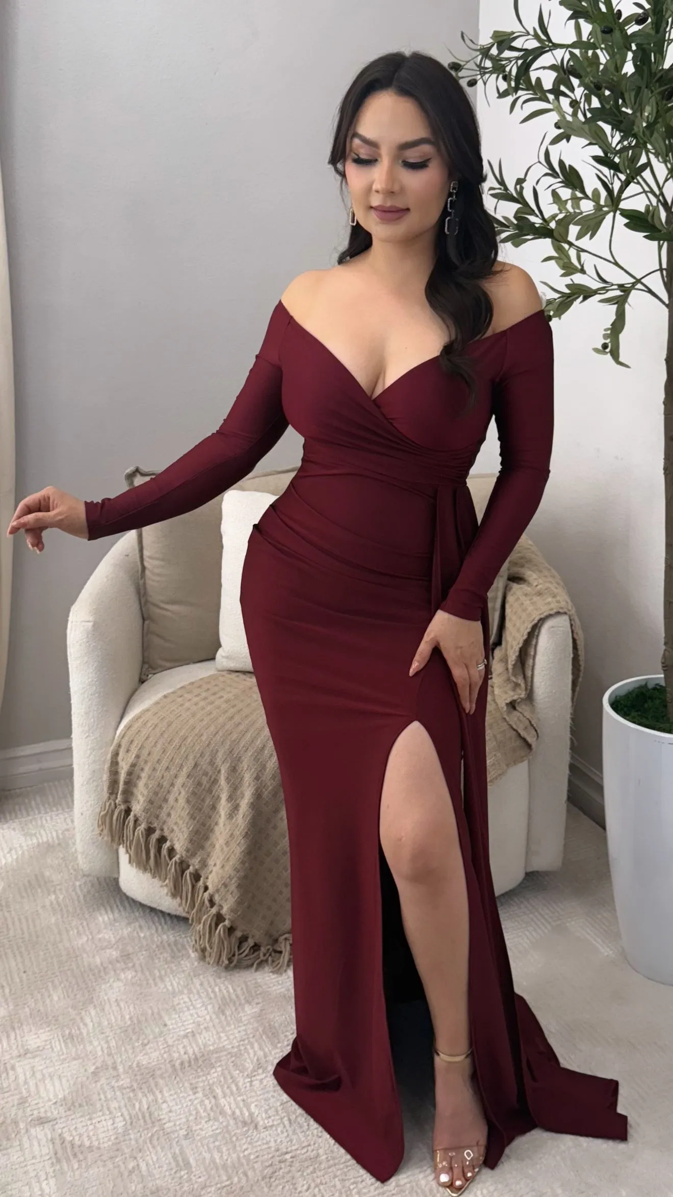 MILA WINE DRESS