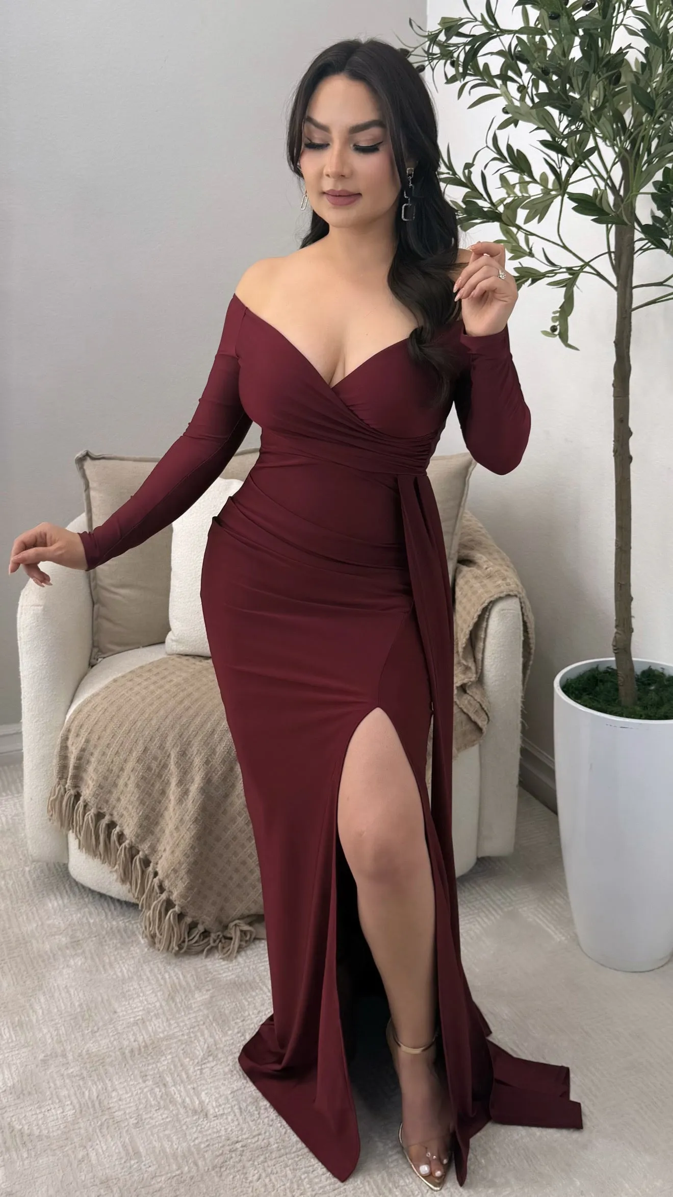 MILA WINE DRESS