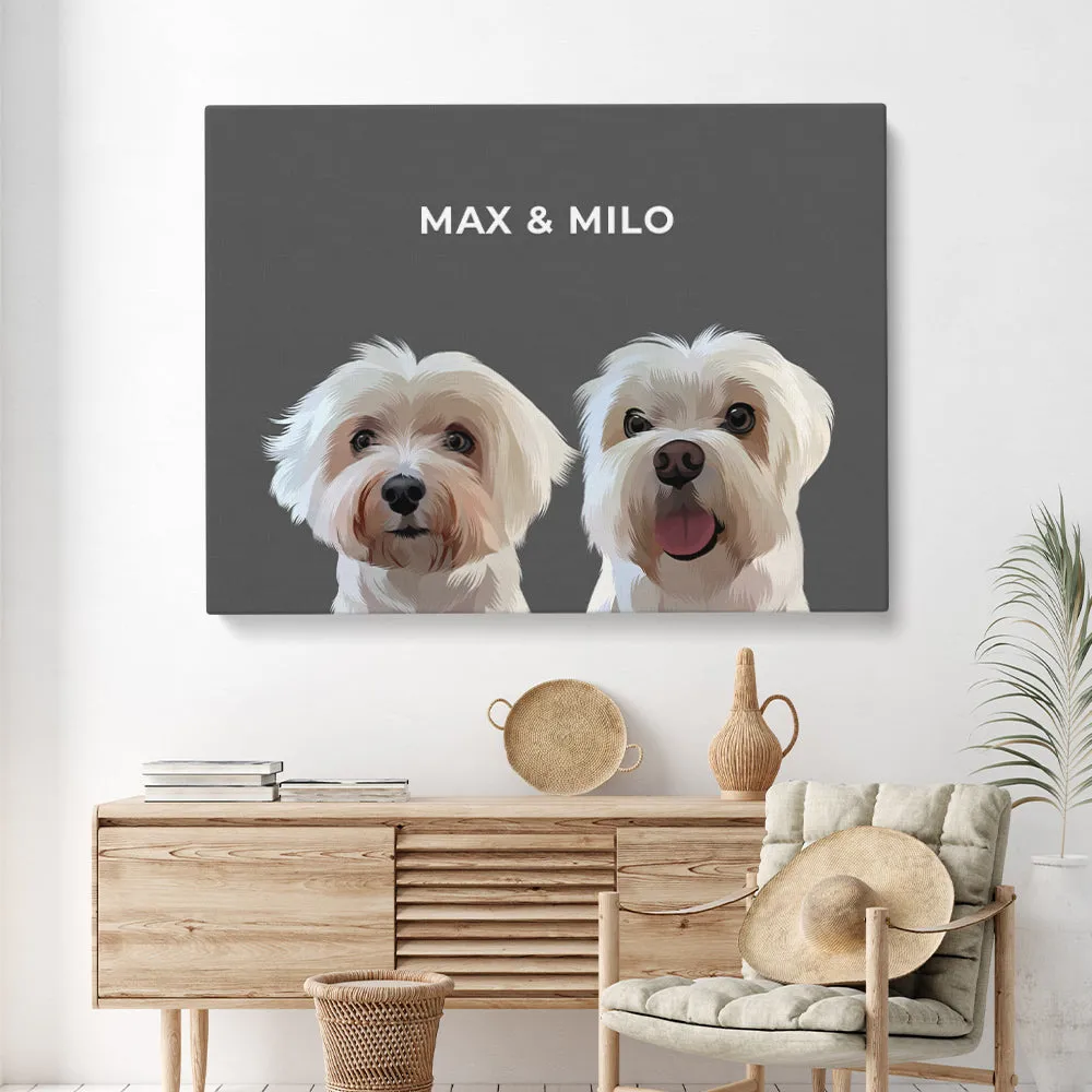 Modern Pet Portrait (2 Pets)