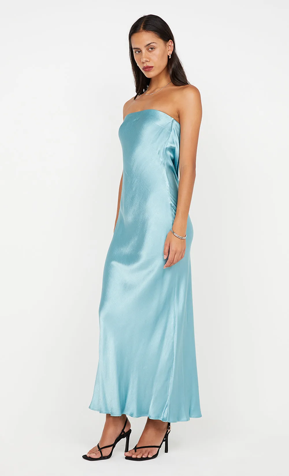 MOON DANCE STRAPLESS DRESS - SEA SPRAY