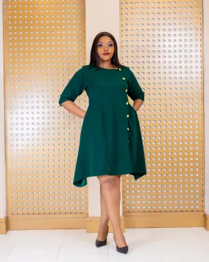 Mwanda Shift Dress - Emerald Green