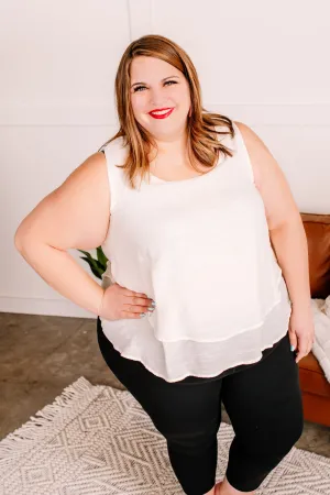 Never Average Cream Sleeveless Top