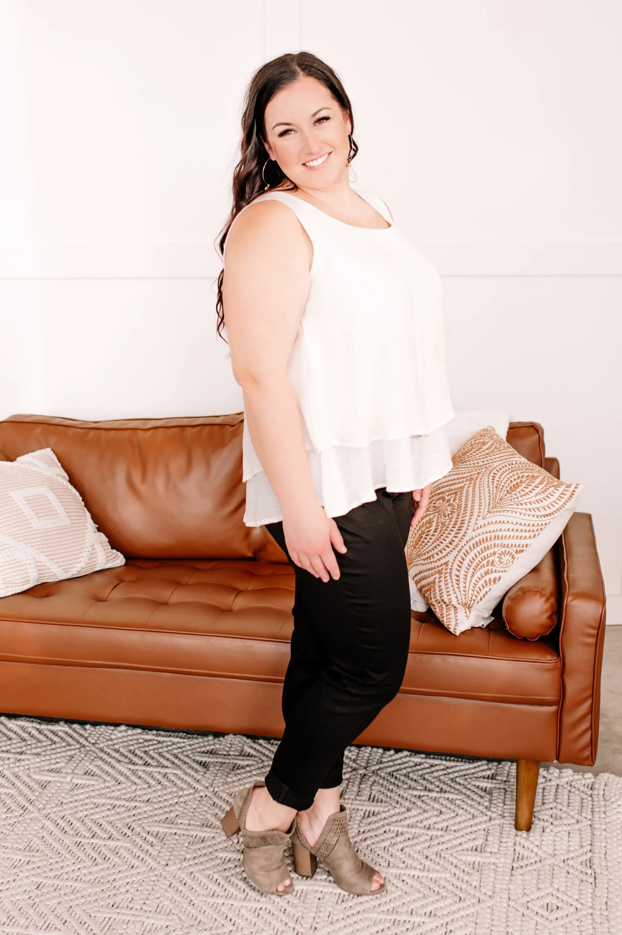 Never Average Cream Sleeveless Top