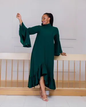 Nyakach Shift Dress -Emerald Green