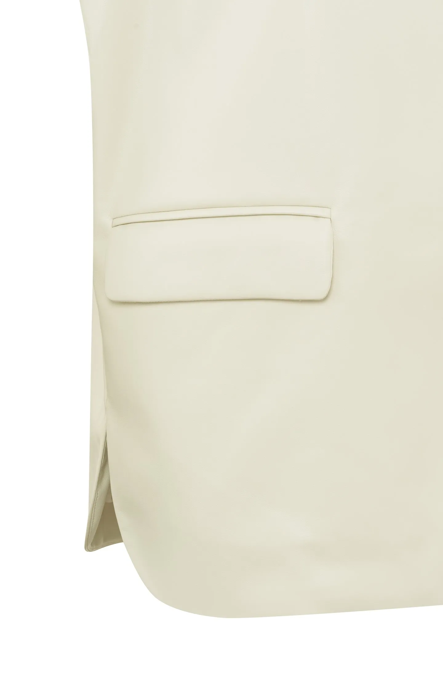 Oversized sleeveless blazer with collar and pockets