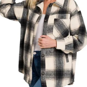 Oversized Yarn Dyed Plaid Longline Shacket