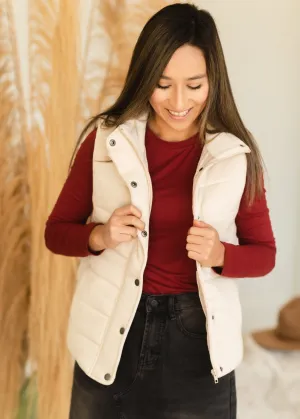 Padded Plush Zip Up Vest - FINAL SALE